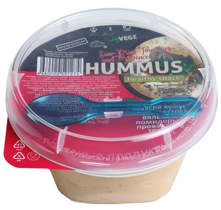 Хумус «Тайны востока» Вяленые помидоры и прованские травы, 160 г