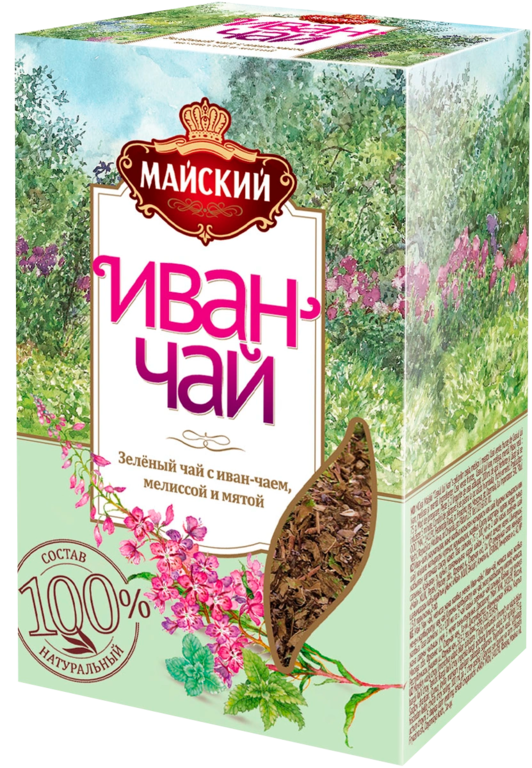 Чайный напиток «Майский» Иван-чай с зеленым чаем, мелиссой и мятой, 75 г