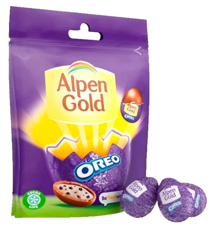 Конфеты «Alpen Gold» в форме яйца с начинкой со вкусом Oreo, 72 г