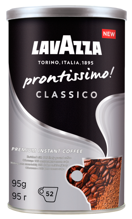 Кофе «Lavazza» Prontissimo Classico, молотый в растворимом, 95 г