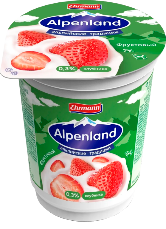 Йогурт 0.3% «Альпенлэнд» Клубника, 60 г