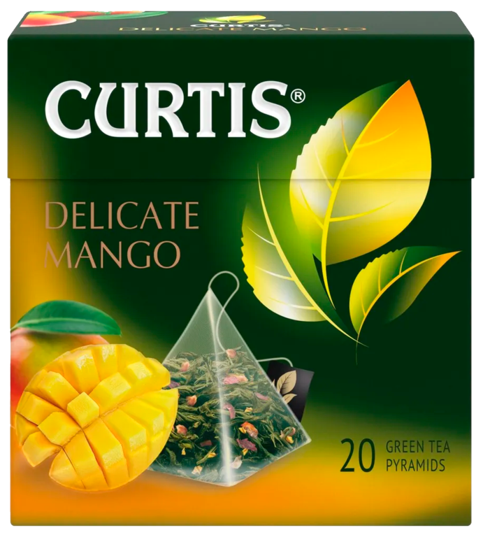 Чай зеленый «Curtis» Delicate Mango, 20 пирамидок