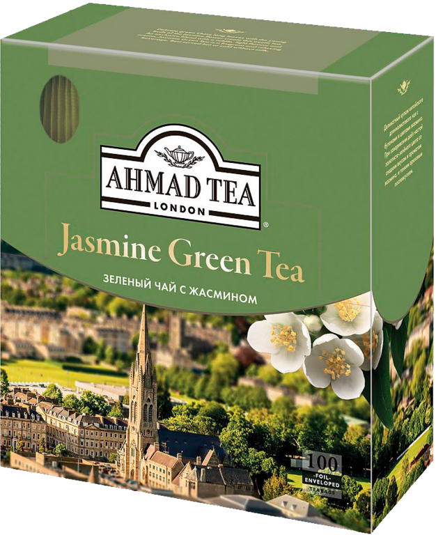 Чай зеленый «Ahmad Tea» Жасмин, 100 пакетиков