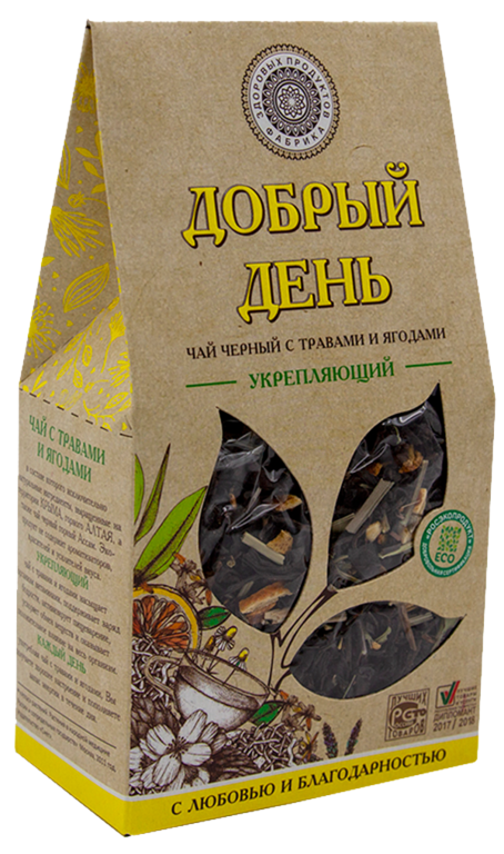 Чай черный «Фабрика здоровых продуктов» Добрый день, укрепляющий, 75 г