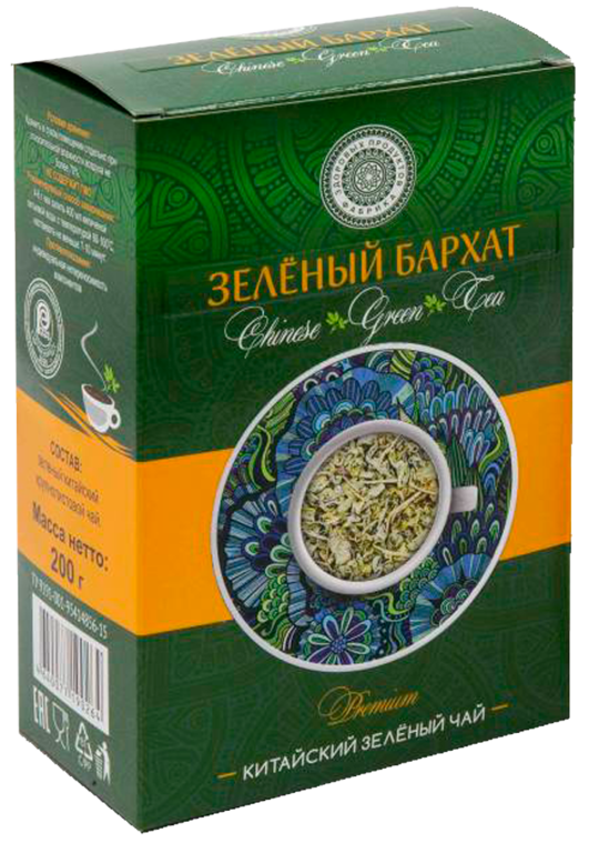 Чай зеленый «Фабрика здоровых продуктов» Зеленый бархат, 200 г