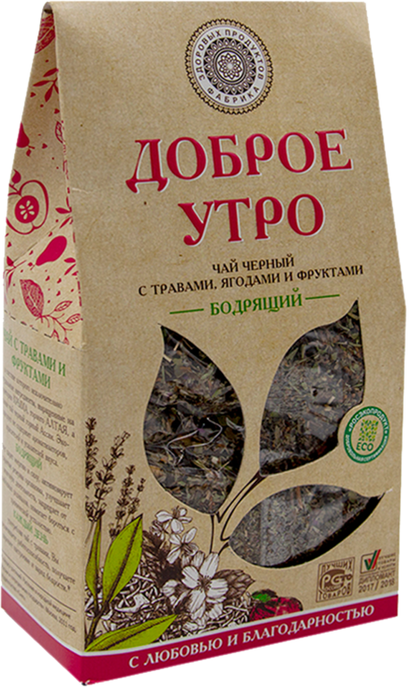 Чай черный «Фабрика здоровых продуктов» Доброе утро, бодрящий, 75 г