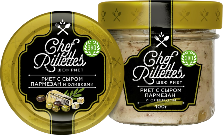 Риет из трески «Chef Rillettes» с сыром Пармезан и оливками, 100 г