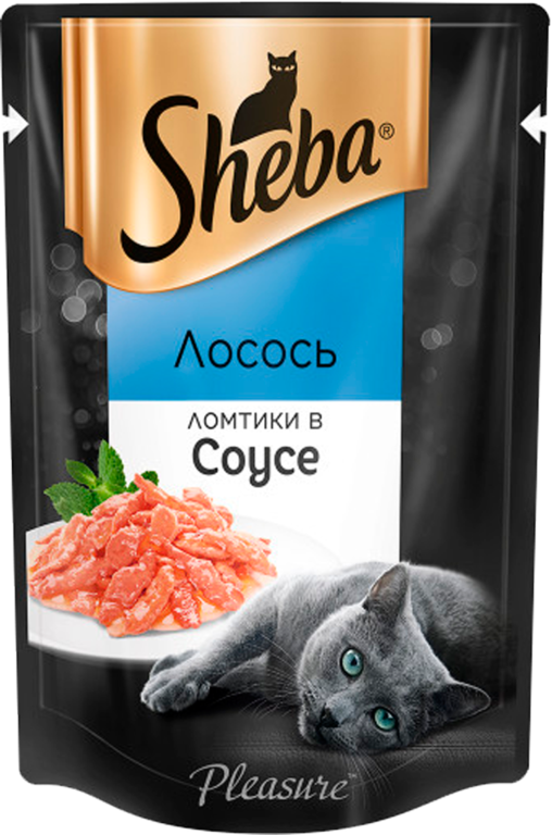 Влажный корм для кошек «Sheba» Pleasure лосось, ломтики в соусе, 85 г