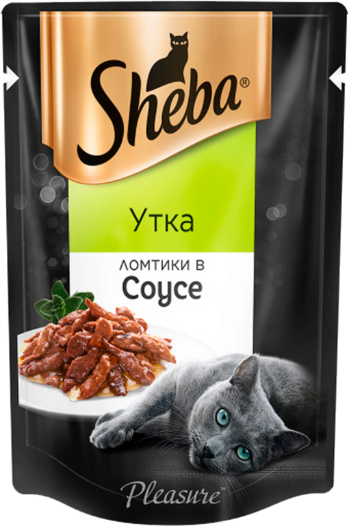 Влажный корм для кошек «Sheba» ломтики в соусе с уткой, 85 г