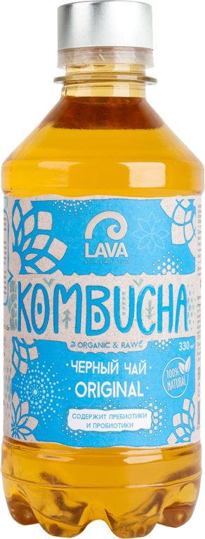 Напиток «Lava» Kombucha чёрный чай Original, 330 мл