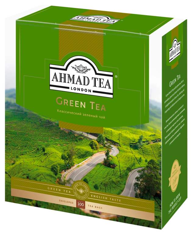 Зеленый чай «Ahmad Tea» 100 пакетиков