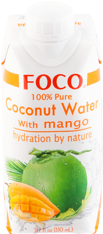 Кокосовая вода «FOCO» с манго, 330 мл