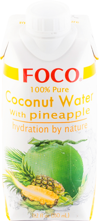 Кокосовая вода «FOCO» с соком ананаса, 330 мл