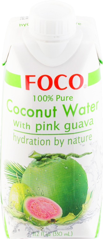 Кокосовая вода «FOCO» с розовой гуавой, 330 мл