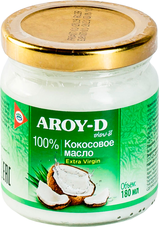 Кокосовое масло «AROY-D» Extra virgin, 180 мл