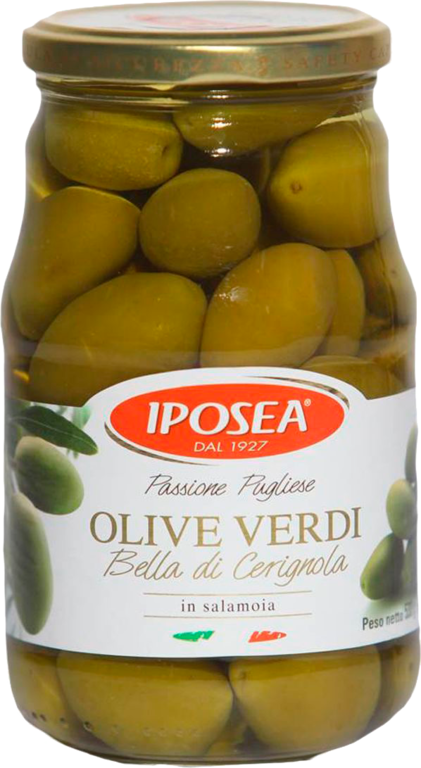 Оливки «IPOSEA» Белла Чериньола, 530 г