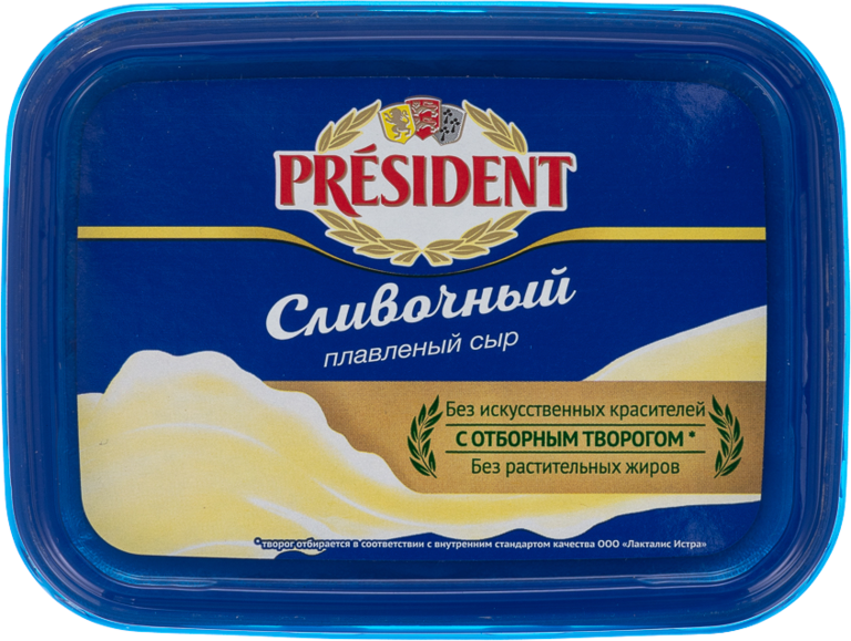 Сыр плавленый 45% «PRESIDENT» Сливочный, 200 г