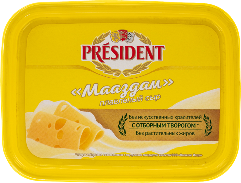 Сыр плавленый 45% «PRESIDENT» Мааздам, 200 г