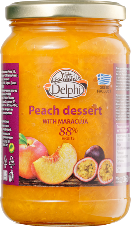 Десерт «Delphi» персиковый с маракуйей, 360 г