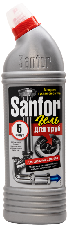 Средство «Sanfor» для прочистки труб, 750 г