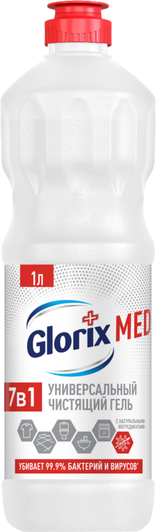 Гель антибактериальный «Glorix» универсальный, 1 л