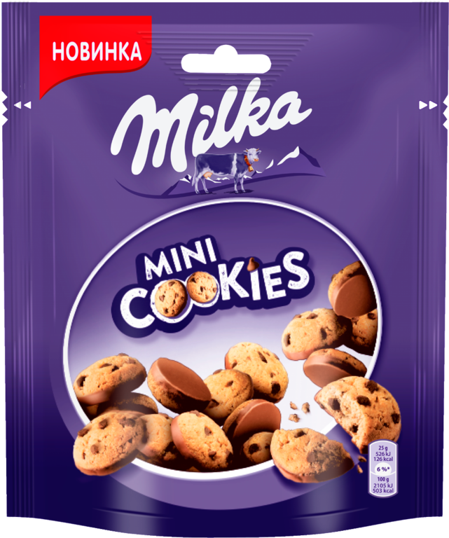 Печенье «Milka» Mini cookies, с кусочками шоколада, 100 г