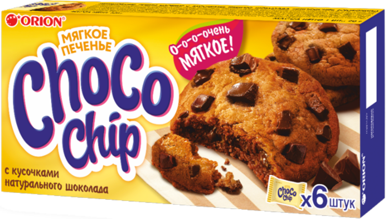 Печенье «ChocoChip» с кусочками шоколада, 80 г