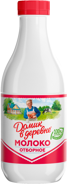 Молоко отборное 3.7% «Домик в деревне», 930 мл