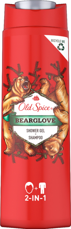 Шампунь - Гель для душа «Old Spice» Bearglove, 400 мл