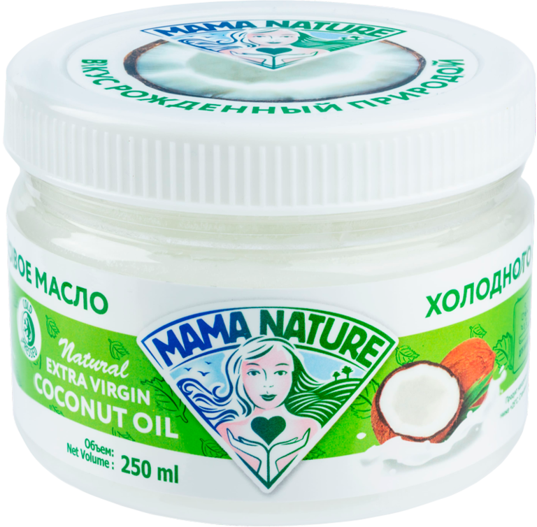Масло кокосовое «Mama Nature» нерафинированное, 250 мл