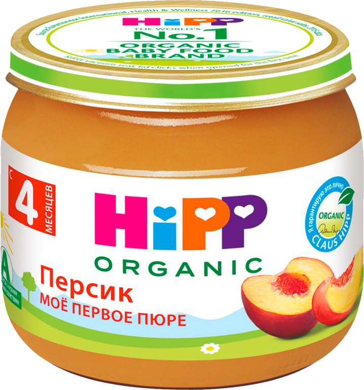 Пюре фруктовое «HIPP» Персик, 80 г