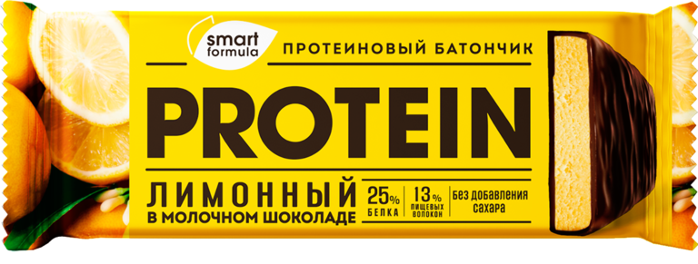Батончик протеиновый «Smart Formula» лимонный, в молочном шоколаде, 40 г