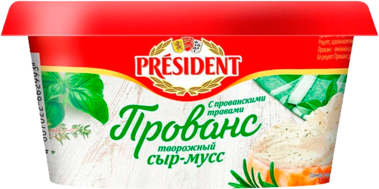 Сыр-мусс творожный «PRESIDENT» «Прованские травы», 120 г