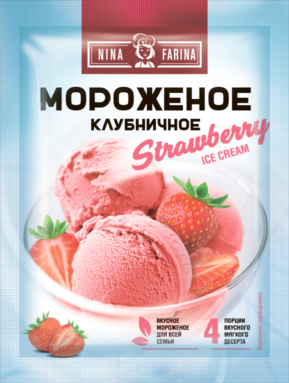 Мороженое «Nina Farina» Клубничное, 70 г
