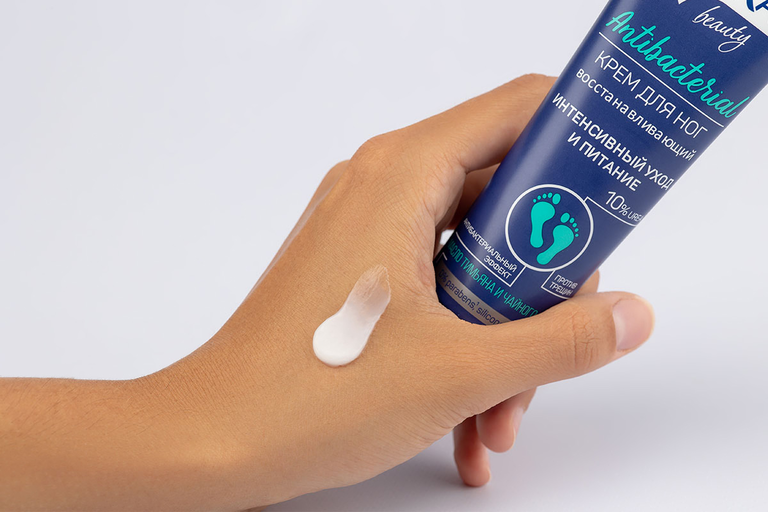 Крем для ног «Aura beauty» Antibacterial, восстанавливающий, 70 мл