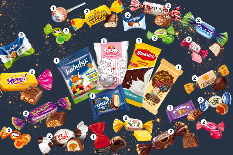 Новогодний набор «Яшкино» «Часы», 600 г