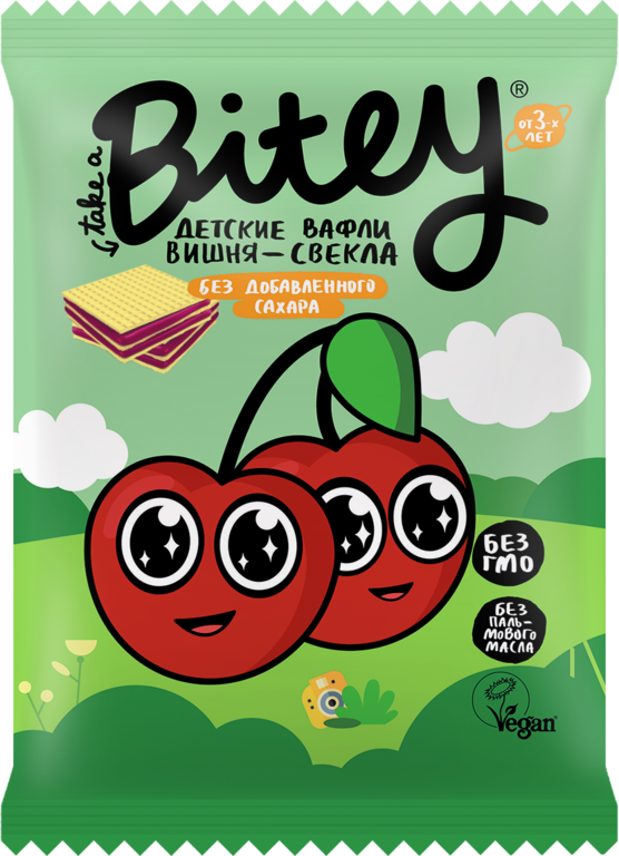 Вафли «Bitey» Вишня-свекла, 35 г