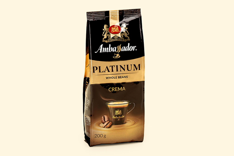 Кофе «Ambassador» Platinum Crema в зернах, 200 г