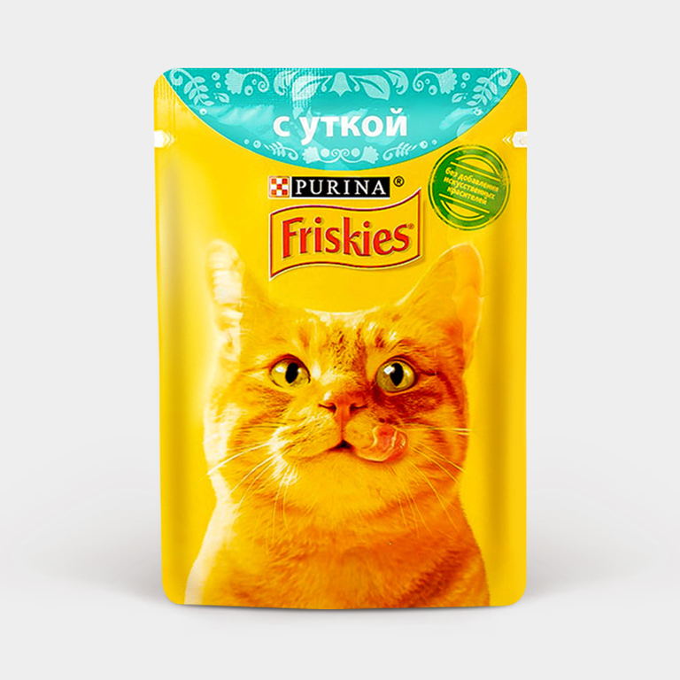 Влажный корм для кошек «Friskies» с уткой, 85 г