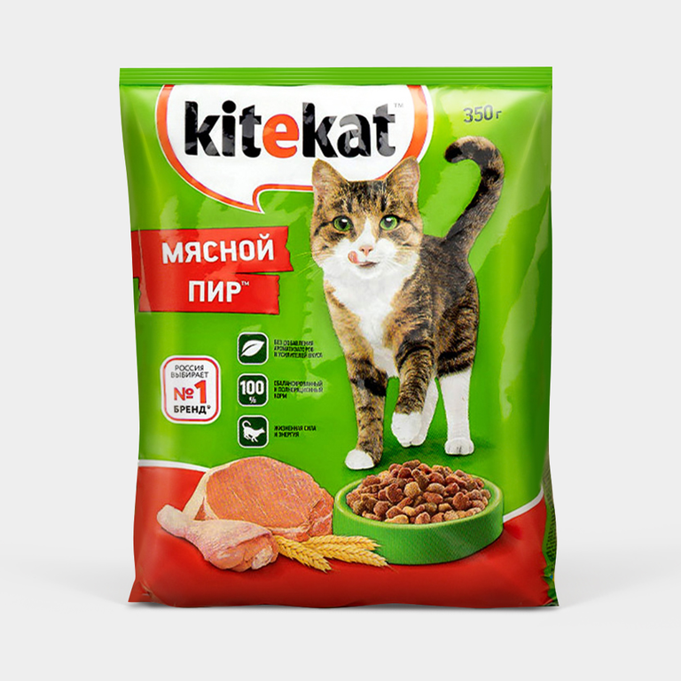 Сухой корм для кошек «Kitekat» «Мясной Пир», 350 г