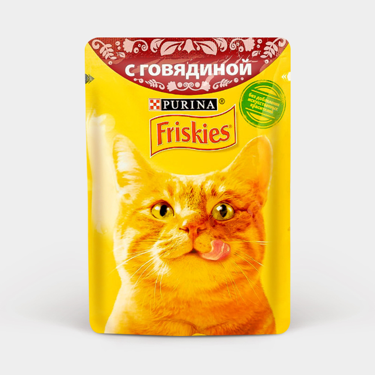 Влажный корм для кошек «Friskies» с говядиной, 85 г