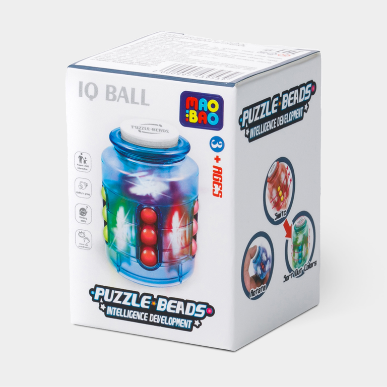 Светящаяся фиджет-головоломка Баночка с шариками