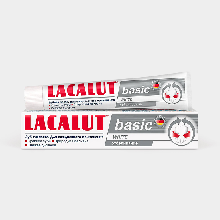 Зубная паста «Lacalut» basic white, 65 г