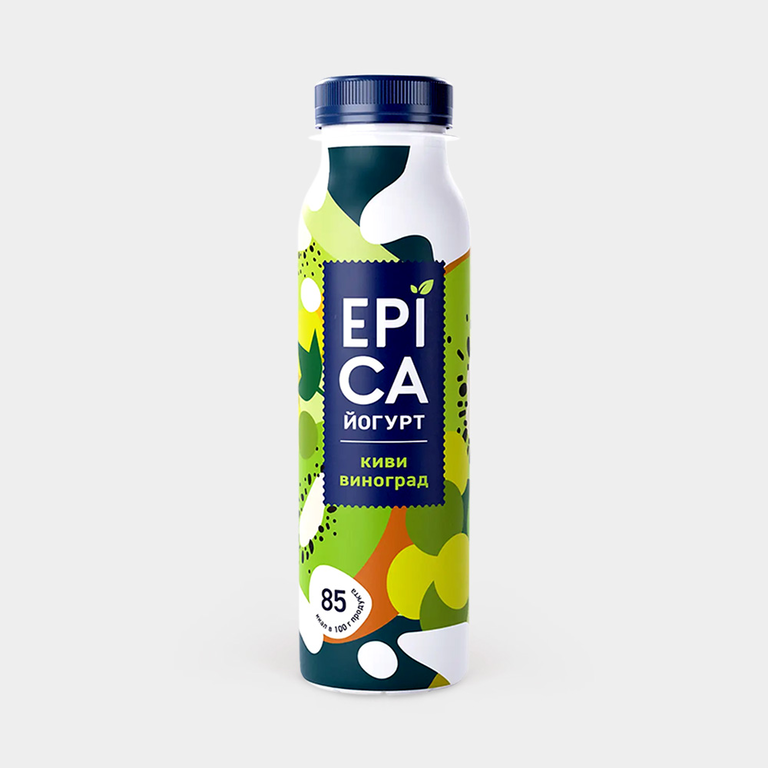 Йогурт питьевой 2.5% «Epica» Киви-Виноград, 260 г