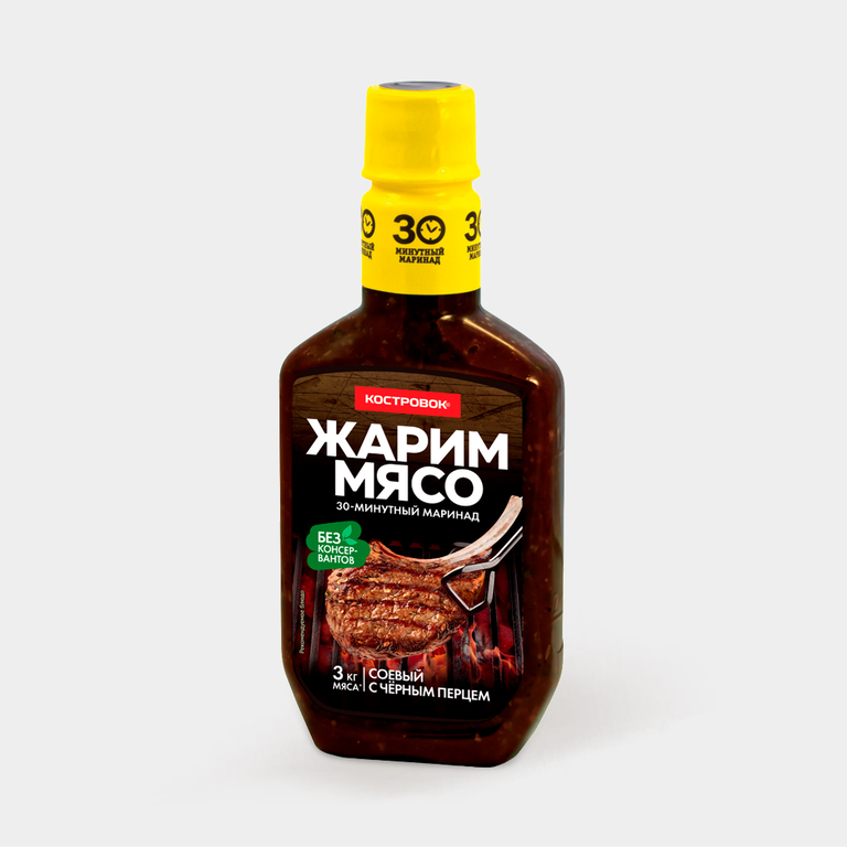 Маринад «Костровок» Соевый с черным перцем, 300 г