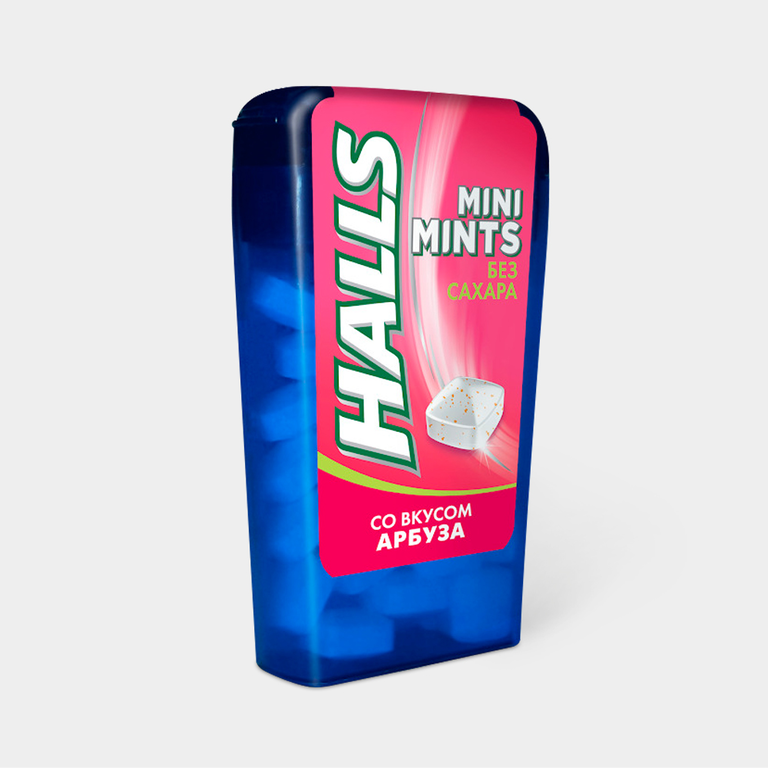 Освежающие конфеты «Halls» Mini Mints со вкусом арбуза, 12,5 г