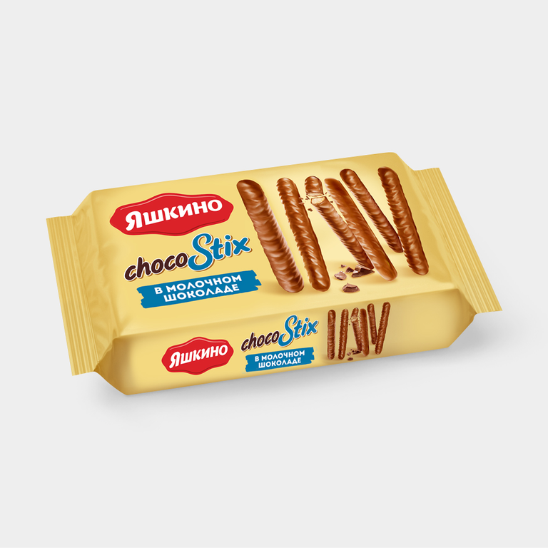 Печенье «Яшкино» Choco Stix в молочном шоколаде, 130 г