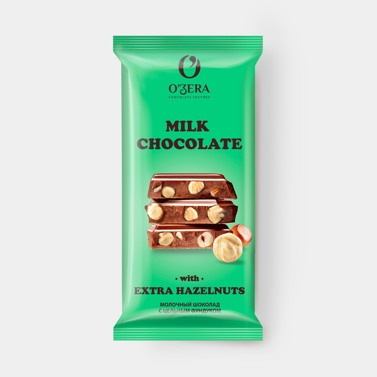 Шоколад «O'Zera» Milk & Extra Hazelnut, 90 г