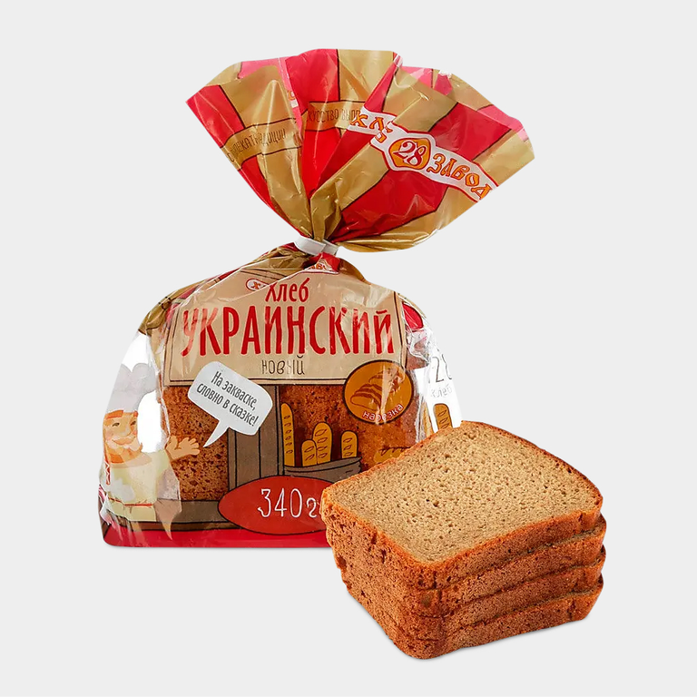 Хлеб «Хлебозавод №28» Украинский новый, в нарезке, 340 г