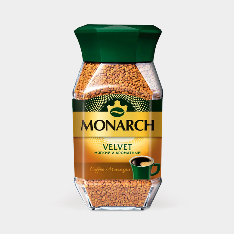 Кофе растворимый «Monarch» Velvet, 95 г – купить по приятной цене с ...
